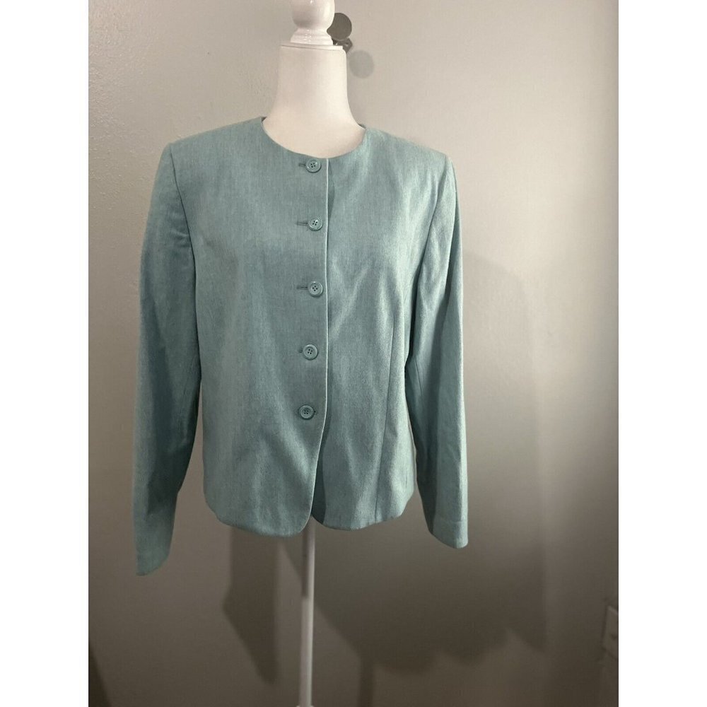 Pendleton Virgin Wool Mint Green Jacket Size 12 - image 2